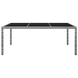 Berkfield Home Outdoor Dining Table Grey 200x150x74 cm Poly Rattan - Size: 200 x 150 x 74 cm