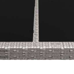Berkfield Home Outdoor Dining Table Grey 200x150x74 cm Poly Rattan - Size: 200 x 150 x 74 cm - thumbnail 4