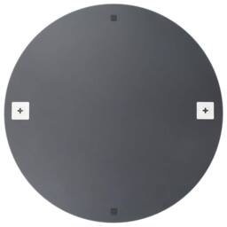 Berkfield Home Wall Mirror with LED Lights Round Glass in Silver - thumbnail 5
