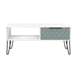 Ready Assembled 2 U Islay 1 Drawer Coffee Table (Ready Assembled) in Duck Egg Blue - thumbnail 2