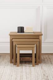 Home Discount Vida Designs Ashton Nest Of Tables Set Of 3 Storage Living Room in Light Brown - thumbnail 2