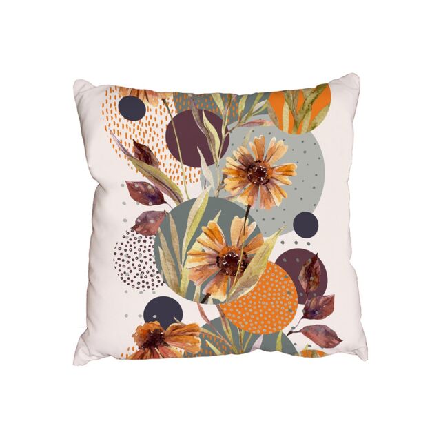 Benjamin Tate Design Watercolor flowers & leaves (Outdoor Cushion)