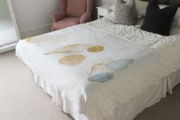 Benjamin Tate Design blue, white, beige watercolor illustration & elements Designer Blanket in Natural - Size: 120 cm x 150 cm - thumbnail 4