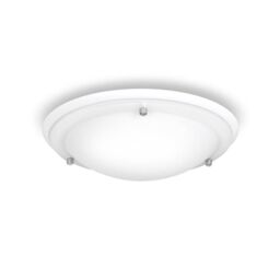 ValueLights Opal Glass Diffuser IP44 Rated Bathroom Flush Ceiling Light in White - thumbnail 1