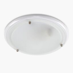 ValueLights Opal Glass Diffuser IP44 Rated Bathroom Flush Ceiling Light in White - thumbnail 2