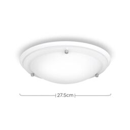 ValueLights Opal Glass Diffuser IP44 Rated Bathroom Flush Ceiling Light in White - thumbnail 6