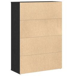 Berkfield Home Bookcase Black Oak 60x24x85 cm Engineered Wood - Size: 60 x 24 x 85 cm - thumbnail 7