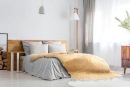 New Edge Blinds Stockholm Collection Cotton Throw in Yellow - Size: 127 cm x 152 cm - thumbnail 4