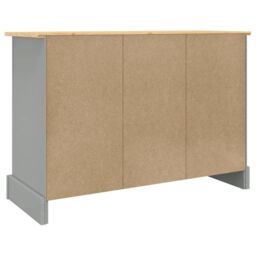 Berkfield Home Sideboard Corona Grey 112x43x78 cm Solid Wood Mexican Pine - Size: 112 x 43 x 78 cm - thumbnail 6