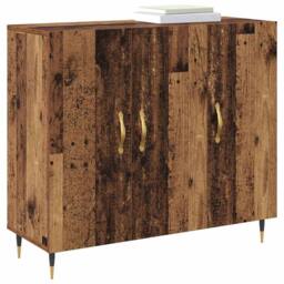 Berkfield Home Sideboard with Storage with Door Brown 90 x 34 x 80 cm Engineered wood - thumbnail 3