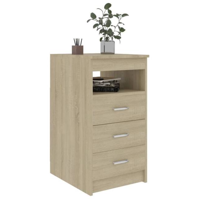 Berkfield Home Stylish Drawer Cabinet Sonoma Oak 40x50x76 cm Engineered Wood in Light Oak - Size: 40 x 50 x 76 cm - image 1