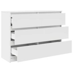 Berkfield Home Sideboard White 100x35x76 cm Engineered Wood - Size: 100 x 35 x 76 cm - thumbnail 5