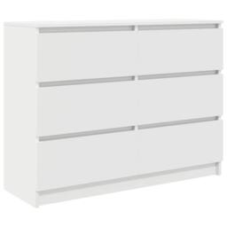 Berkfield Home Sideboard White 100x35x76 cm Engineered Wood - Size: 100 x 35 x 76 cm - thumbnail 1
