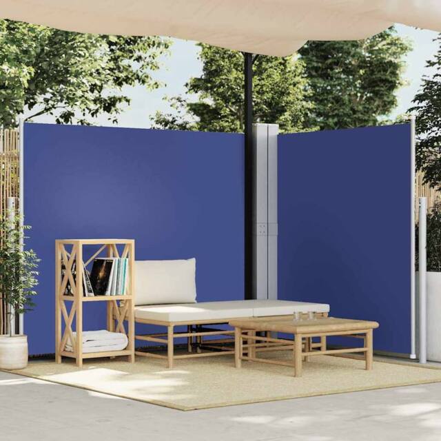 Berkfield Home Retractable Side Awning Blue 160x600 cm - image 1