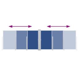 Berkfield Home Retractable Side Awning Blue 160x600 cm - thumbnail 6