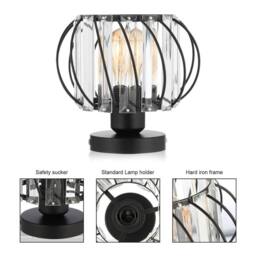 SPETLEK Modern Ceiling Pendant Light Shade Acrylic Crystal in Black - thumbnail 1