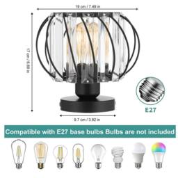 SPETLEK Modern Ceiling Pendant Light Shade Acrylic Crystal in Black - thumbnail 2