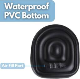 Marco Paul Inflatable Chair & Foot Stool in Black - Size: 100 cm x 190 cm - thumbnail 4