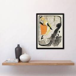 Artery8 Jane Avril Can Can Dancer Vintage Framed Wall Art Print Toulouse Lautrec - Size: A4 - thumbnail 4