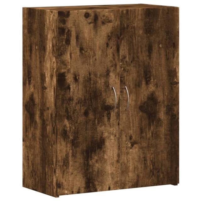 Berkfield Home File Cabinet Smoked Oak 60x32x77.5 cm Engineered Wood in Brown - image 1