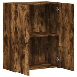 Berkfield Home File Cabinet Smoked Oak 60x32x77.5 cm Engineered Wood in Brown - thumbnail 7
