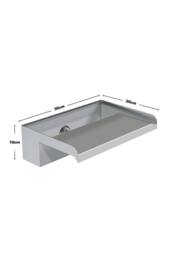 Living and Home 30cmW x 20cmD Wall-Mounted Stainless Steel Water Blade Waterfall Pool Fountain Garden in Silver - Size: 30 cmW x 20 cmD - thumbnail 3