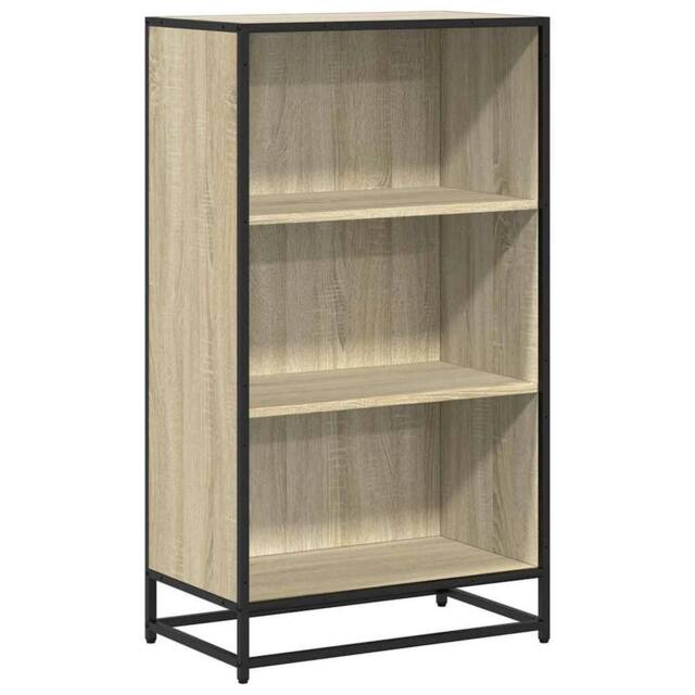 Berkfield Home Book Cabinet Sonoma Oak 60x35x107.5 cm Engineered Wood in Light Tan - image 1