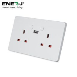 ENER-J Smart WiFi 13A Twin Wall Socket with Type C Port White 250V - thumbnail 3