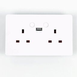 ENER-J Smart WiFi 13A Twin Wall Socket with Type C Port White 250V - thumbnail 1