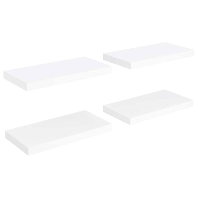 Berkfield Home Floating Wall Shelves 4 pcs White 50x23x3.8 cm MDF - image 1
