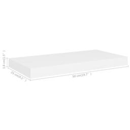 Berkfield Home Floating Wall Shelves 4 pcs White 50x23x3.8 cm MDF - thumbnail 8