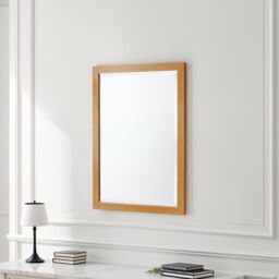 Yearn Mirrors Oak Effect Slim Framed Bevelled Mirror in Light Oak - thumbnail 2