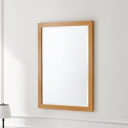 Yearn Mirrors Oak Effect Slim Framed Bevelled Mirror in Light Oak - thumbnail 3