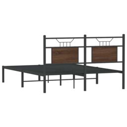 Berkfield Home Bed Frame without Mattress Brown Oak 140x200 cm Engineered Wood - thumbnail 8