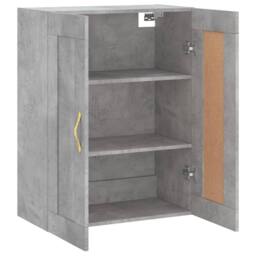 Berkfield Home Wall Mounted Cabinet Concrete Grey 69.5x34x90 cm Engineered Wood - thumbnail 6