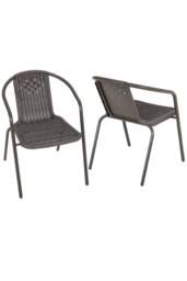 Living and Home Square 2 - Person 105Cm Long Dining Bistro Set in Brown - thumbnail 4