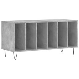 Berkfield Home Record Cabinet Concrete Grey 100x38x48 cm Engineered Wood - Size: 100 x 38 x 48 cm - thumbnail 2