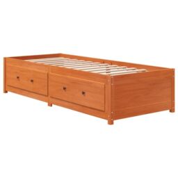 Berkfield Home Day Bed Wax Brown 90x200 cm Solid Wood Pine - thumbnail 3