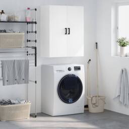 Berkfield Home Wall Mounted Cabinet White 69.5x34x90 cm - thumbnail 2
