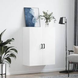 Berkfield Home Wall Mounted Cabinet White 69.5x34x90 cm - thumbnail 3
