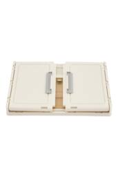Living and Home 4-Tier Foldable Shoe Cabinet with Wheels Rolling Storage Box in Cream - Size: Medium - thumbnail 8