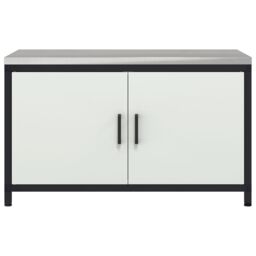 Berkfield Home Kitchen Storage Cabinet with Drawer with Shelf with Storage with Door White Steel - thumbnail 6