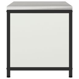 Berkfield Home Kitchen Storage Cabinet with Drawer with Shelf with Storage with Door White Steel - thumbnail 7
