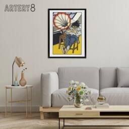 "Artery8 A Beethoven Music Enthusiast Moriz Jung Framed Canvas Wall Art Print - Size: W18"" x H24""" - thumbnail 3