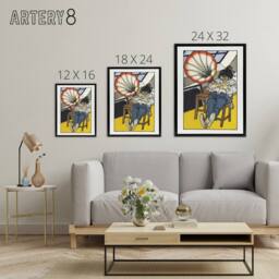 "Artery8 A Beethoven Music Enthusiast Moriz Jung Framed Canvas Wall Art Print - Size: W18"" x H24""" - thumbnail 4