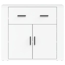 Berkfield Home Sideboard White 80x33x70 cm Engineered Wood - Size: 80 x 33 x 70 cm - thumbnail 3