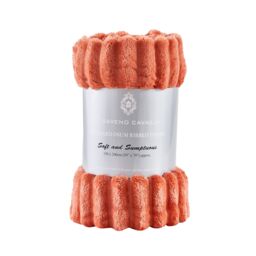 GAVENO CAVAILIA Osum Ribbed Throw in Burnt Orange - Size: 150 cm x 200 cm - thumbnail 1
