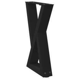 Berkfield Home Coffee Table Legs 2 pcs Black 28x(42-43.3) cm Steel - thumbnail 4