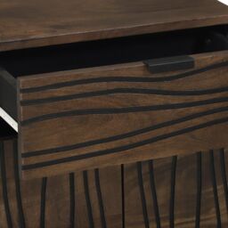 Berkfield Home Bedside Cabinet - 50 x 33 x 60 cm - Made from Solid & Engineered Wood in Brown - thumbnail 6