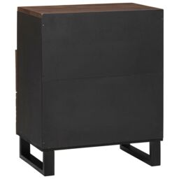 Berkfield Home Bedside Cabinet - 50 x 33 x 60 cm - Made from Solid & Engineered Wood in Brown - thumbnail 5